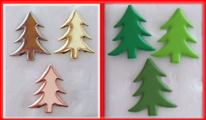 BRADS CHRISTMAS TREE 3 Color 18 Pk BULK 18mm Xmas TREES for Cards Scrapbook NEW - Picture 1 of 3