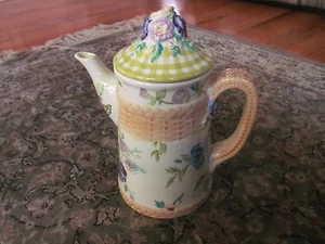 Schöne Tracy Porter: 9,5" handbemalt *NEU* "Cottage Rose" - große Kaffeekanne - Bild 1 von 5