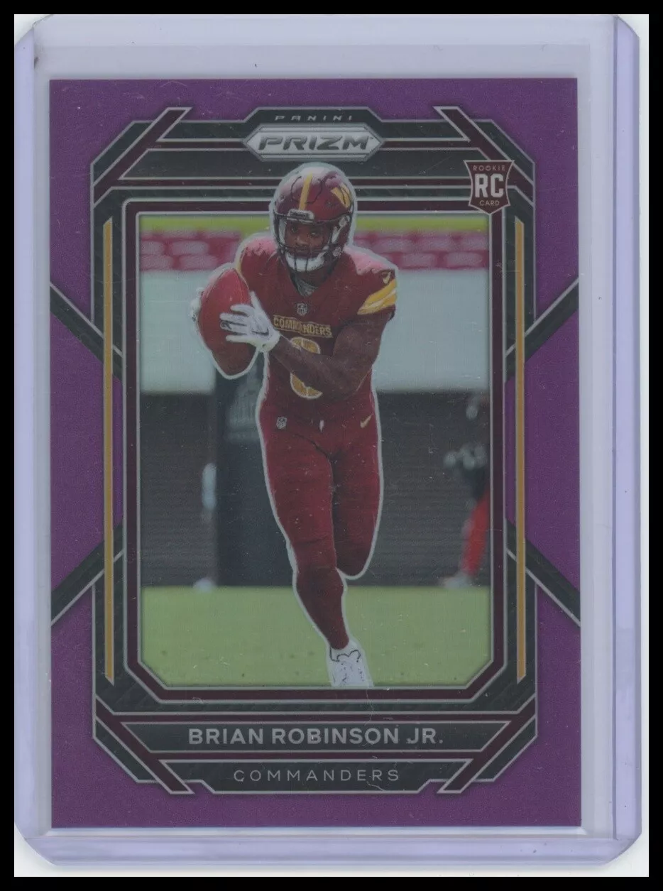 Brian Robinson Jr 2022 Panini Prizm #321 Purple Prizm Rookie /125 Commanders