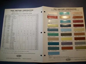 1961 Chrysler Plymouth Imperial Dodge Auto LKW Auto Farbe Lack Chips-DuPont - Bild 1 von 2