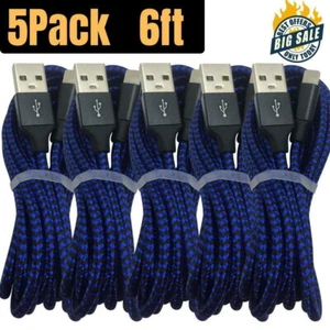 5 Pack 6Ft Fast USB Cable For Apple iPad Pro Air 2 mini 4 Charger Charging Cord - Picture 1 of 9