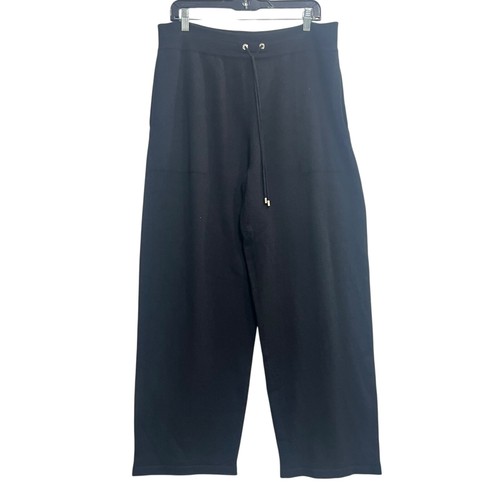 Pantalone Chanel nero cashmere gamba dritta taglia FR 50 18