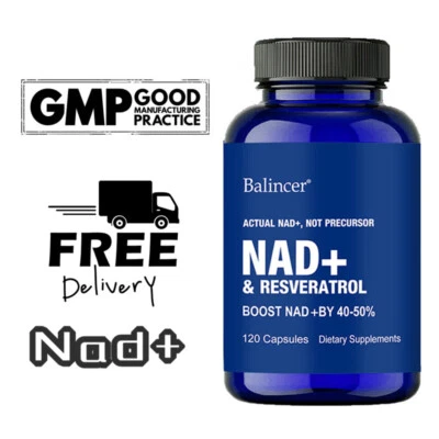 NAD+ Supplement - Anti-Aging,Focus / Nicotinami Resveratrol 30 To 120 Capsules - Image 1 of 4