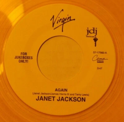 Janet Jackson Jukebox Promo 45 Gold Vinyl Virgin #S7-17582 /  Again - Image 1 of 2