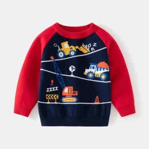 Kids Clothing Pullover Boys Autumn Double Layer Knitting Pullover Winter Boys - Picture 1 of 31