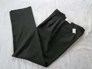 Dress Pants 38 x 36 Pleated Black Brooks Bros. - Picture 1 of 16