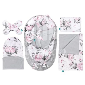 Ensemble coton 5 pièces nid bébé cocon lit de voyage douillet - Photo 1/25
