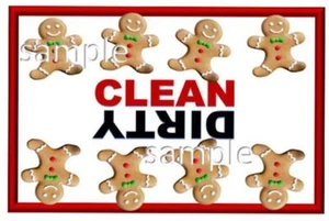 Gingerbread man Dishwasher Magnet Clean Dirty XL SIZE - Picture 1 of 3
