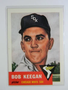 Bob Keegan #196 Chicago White Sox-Topps serie 1953-1991 autógrafo preimpreso - Imagen 1 de 2