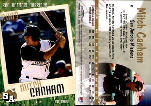 Mitch Canham 2009 Grandstand San Antonio Missions #NNO Card *AutographDen*