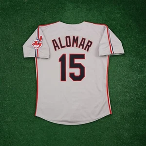 Sandy Alomar 1993 Cleveland Indians Grey Road Men's Cooperstown Jersey - Picture 1 of 6