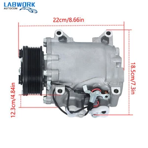 Fit For Acura RSX 02-06 Honda Civic w/7 Groove Pulley A/C Compressor 38810PND006 - Picture 1 of 15