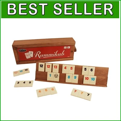 Rummikub Vintage Edition - All-Wood Storage Case & 106 High-Quality Tiles - Image 1 of 4