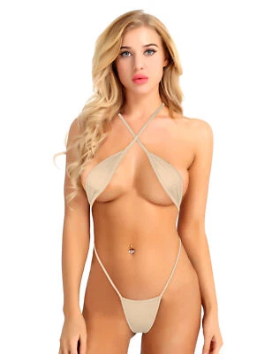 Micro Bikini Mujeres Traje de Baño Tanga Monokini Slingshot Traje de Baño Lencería Sexy Foto 1 de 2