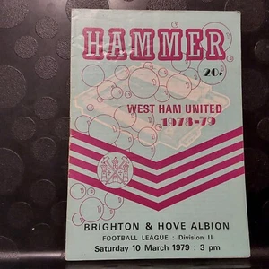 West Ham United v Brighton & Hove Albion Programme, 10 March 1979, Division 2 - Picture 1 of 1
