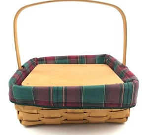 Longaberger 2000 Square Picnic Basket Plastic Guard And Signed Booklet - Picture 1 of 9