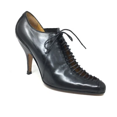 Yves Saint Laurent Clogs Booties Shoes Womens Size 37.5 EU 7.5 US Black Leather - Image 1 of 4