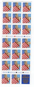 1995 32 cent Flag, Small Date Complete Booklet, Scott #2920c, Mint NH, - Photo 1/2