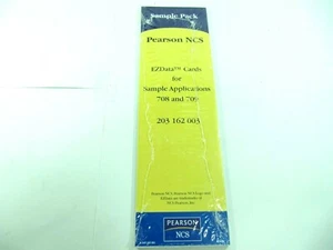 NCS PEARSON SAMPLE EZDATA DATA CARDS 203-162-003 FOR SAMPLE APPLICATIONS 708 709 - Picture 1 of 1