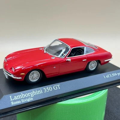 MINICHAMPS 1/43 Lamborghini 350 GT red rosso siviglia diecast model 430103201 - Image 1 of 4