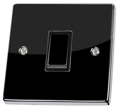 2 Pack - Plain Black Gloss Light Switch, Power Socket Cover Stickers decal vinyl - Image 1 of 1