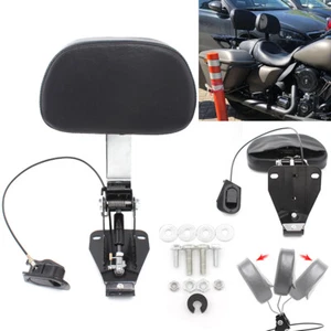 Adjustable Rider Driver Backrest Pad w/Mounting Kit For Harley Touring 2009-2023 - Bild 1 von 17