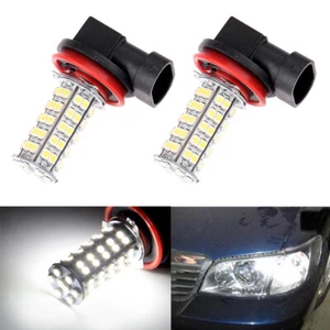 2x Xenon White LED H8 H11 68 SMD For Fog Day Driving Bulb Light Lamp 12V US - Picture 1 of 10