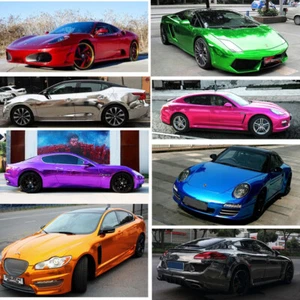 NEW HOT DIY Self-Adhesive Car Body Gloss Films Vinyl Wrap Sticker Metallic Decal - Picture 1 of 16
