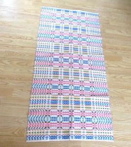 Vintage Swedish Handwoven Art Table Runner "Summer" Gorel Kinersly 28" x 22" - Picture 1 of 10
