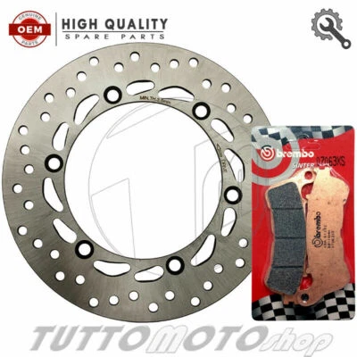 KIT DISCO FRENO ANTERIORE + PASTIGLIE BREMBO SINTER HONDA SH300 i 2009 2010 2011 - Immagine 1 di 4