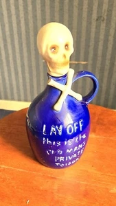 Vintage “Lay Off This Is The Old Man’s Private Poison” Skull Decanter - Picture 1 of 3