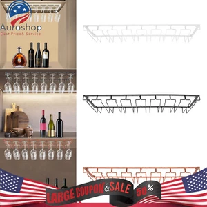 Percha para vajilla cocina estante para copas de vino debajo del gabinete soporte para copas de vino de metal - Imagen 1 de 41