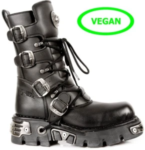 NEWROCK NR M.373 S7 Black - New Rock Vegan Boots - Unisex - Picture 1 of 7