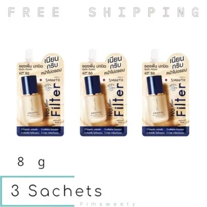 3 Sachets X 8 g Smooto No More Filter Foundation Matte SPF50 PA+++ Waterproof - Picture 1 of 15