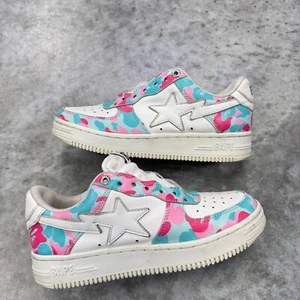 A Bathing Ape Bape Sta sneakers size 6 Miami 3rd Anniversary camo white pink - Picture 1 of 12