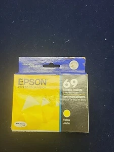 New Epson 69 Standard Capacity Ink Cartridge Yellow T069420 Inkjet Printer OEM - Picture 1 of 4