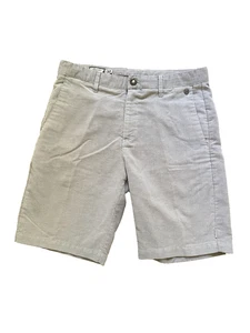 Volcom Shorts Mens 32 Gray Stripe Casual Chino Flat Front Classic Button Fly - Picture 1 of 21