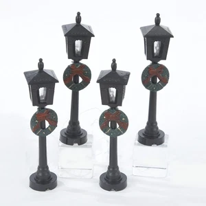 Poste de farola BO verde bronce Kurt Adler 4 luces de Navidad - alambre marrón - Imagen 1 de 1