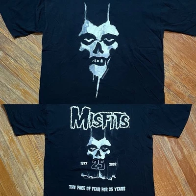 Vintage Y2K Misfits Shirt Size XL Punk Band Tour 2001 Rock Horror Face Of Fear - Image 1 of 4