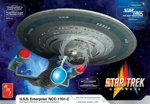 USS Enterprise NCC-1701-C Translucent & Clear Plastic AMT 1332 Skala 1/1400 - Bild 1 von 6