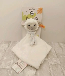 STEIFF Friends Lita Lamb Lovey Peluche Giocattolo di Sicurezza per Bambini Bottone nell'orecchio - Foto 1 di 8