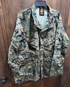 Camicia blusa digitale USMC Marine Corp Woodland mimetica Marpat bottoni GRANDE REGOLARE - Foto 1 di 5