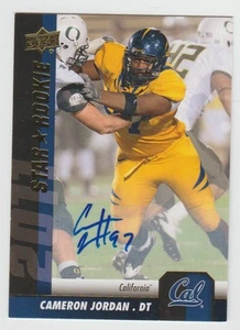 CAMERON JORDAN 2011 Upper Deck Star Rookie Autograph #126 SP RC AUTO Cal Bears - Picture 1 of 2