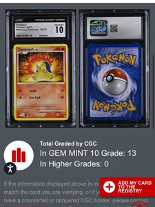 Cyndaquil 79/123 Mysterious Treasures 2007 - Pokémon TCG CGC 10 RARE POP only 15 - Picture 1 of 3