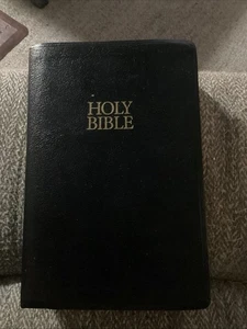Heilige Bibel The King James Studienbibel Nelson 135 rote Buchstaben schwarzes Leder 1988 - Bild 1 von 5