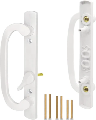 Sliding Glass Patio Door Handle Replacement Set Non-Keyed Offset Position Zinc D - Image 1 of 4