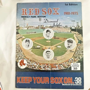 1975 Boston Red Sox Official Yearbook Carl Yastrzemski - Picture 1 of 1