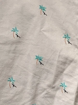 Denim & Flower Talla 29 (32) Ricky Singh Power Elastizado Beige Estampado Palmera Nuevo con Etiquetas Foto 1 de 4