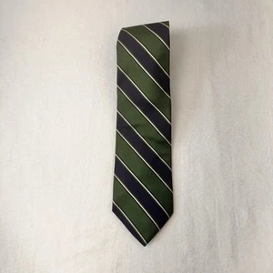 Vintage Brooks Brothers Makers England Herren Krawatte Seide grün blau gestreift Krawatte - Bild 1 von 8