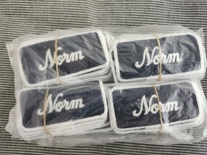 Lot Of 100 Norm, All One Name, Vintage Name Tag Patch Sew-on, Work Shirt  NOS - Picture 1 of 3